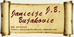 Janićije Bujaković vizit kartica